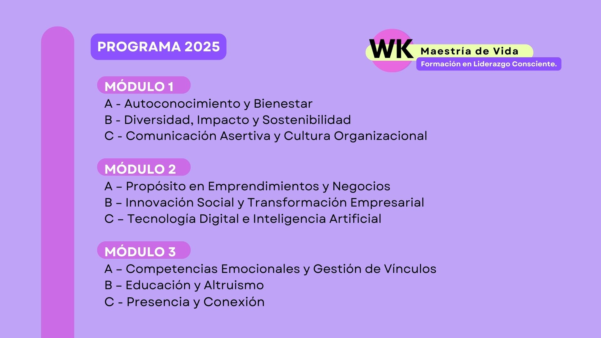 Curso: WOMANKIND Maestría de Vida